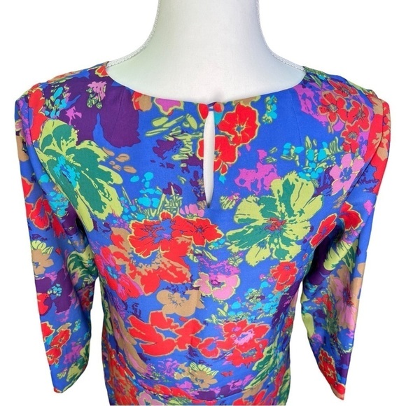 J. Crew Jules Ashbury Silk Floral Dress Size 4 - Picture 7 of 10